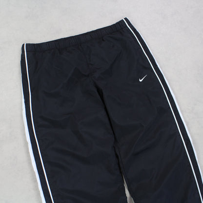 RARE 00s Nike Trackpants Black - (S)