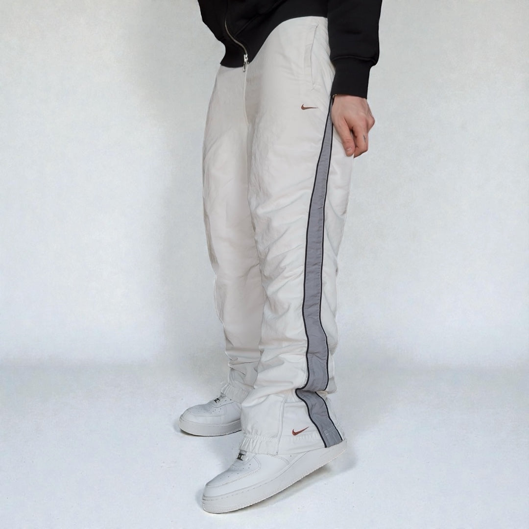 SUPER RARE 2000s Nike Trackpants White *PREMIUM* - (S)