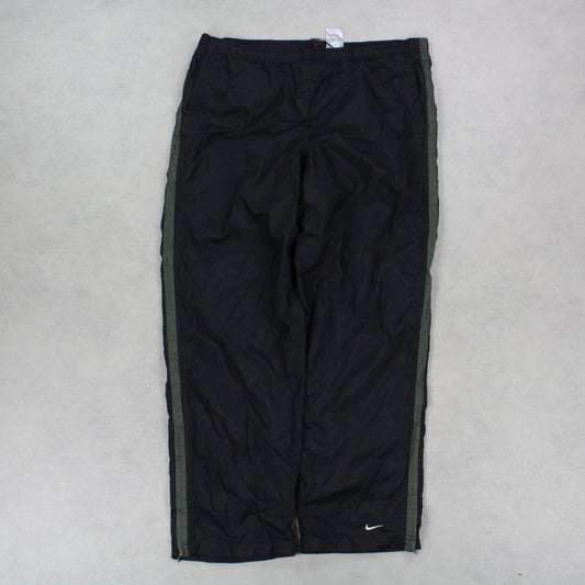 RARE Vintage 1990s Nike Trackpants Black - (L)