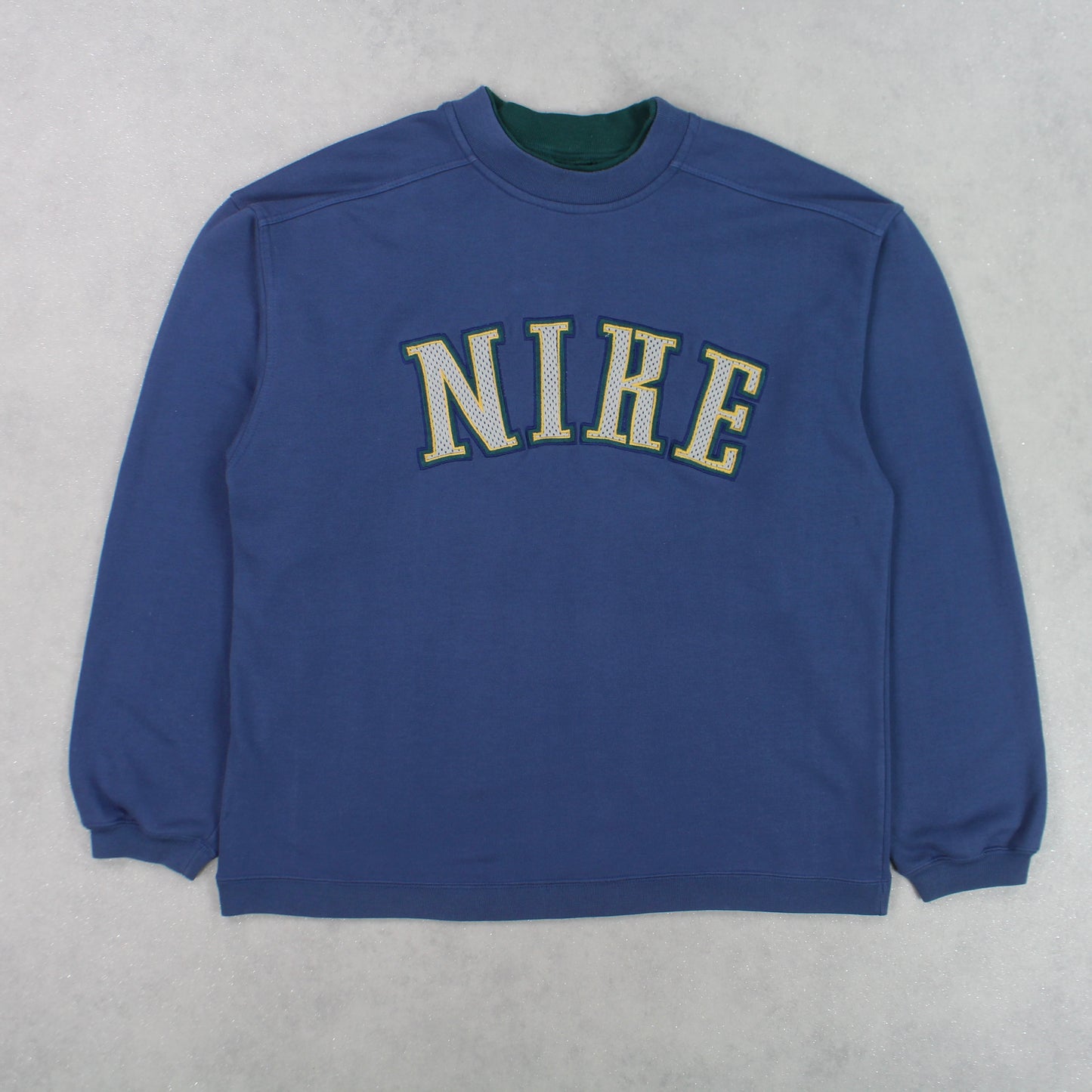 VERY RARE Vintage 1990s Nike Spell Out Sweatshirt Blue - (L)