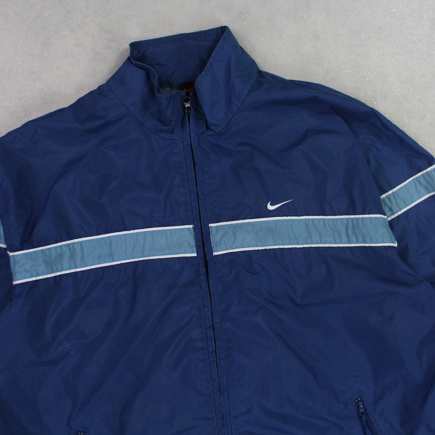 RARE 00s Nike Track Jacket Blue - (XL)