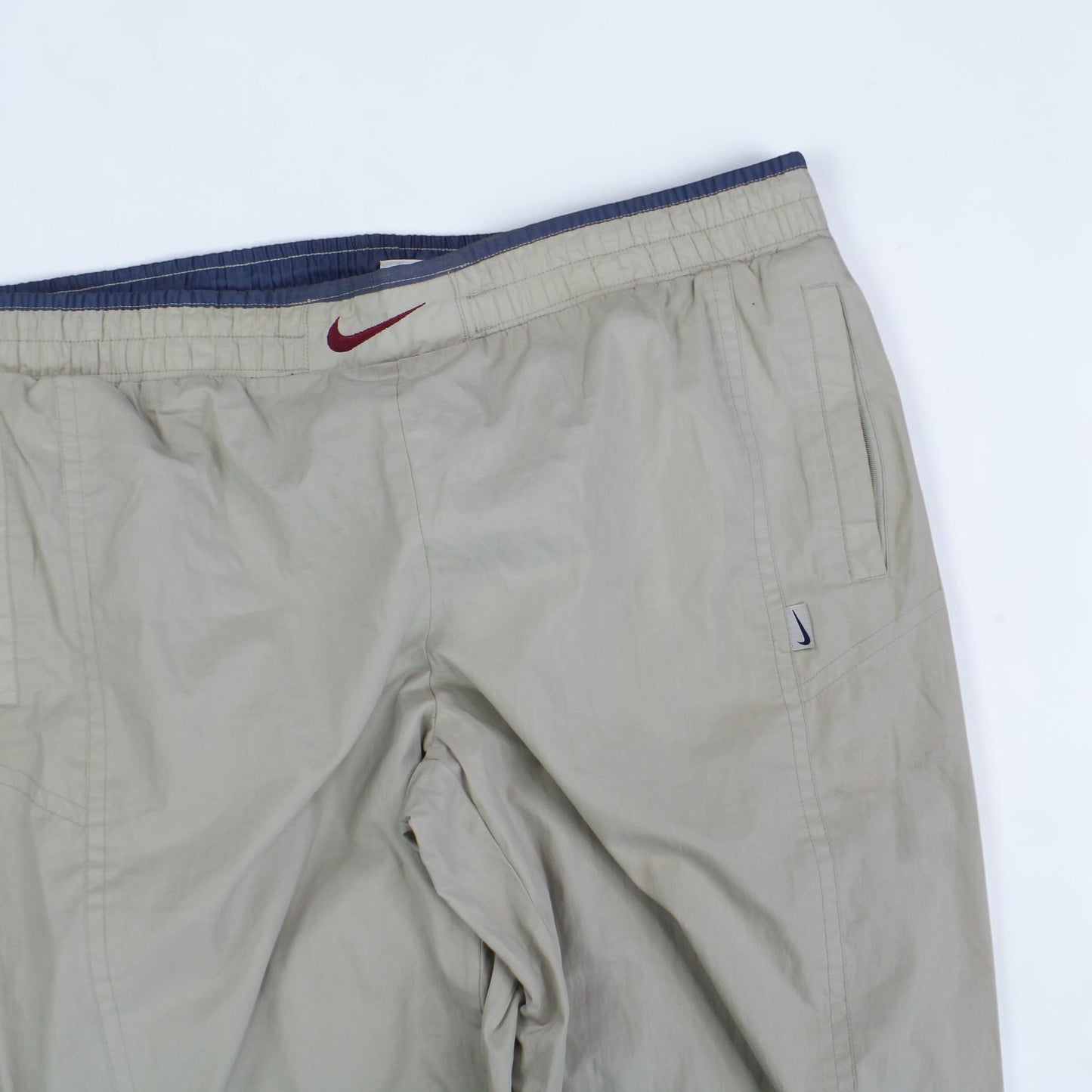 RARE 90s Nike Trackpants Cream - (XL)