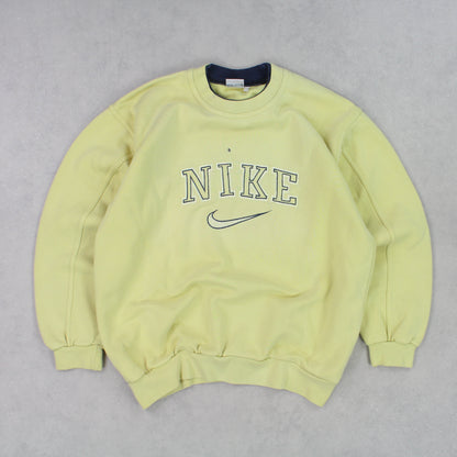 SUPER RARE 1990s Nike Sweatshirt Yellow - (S)