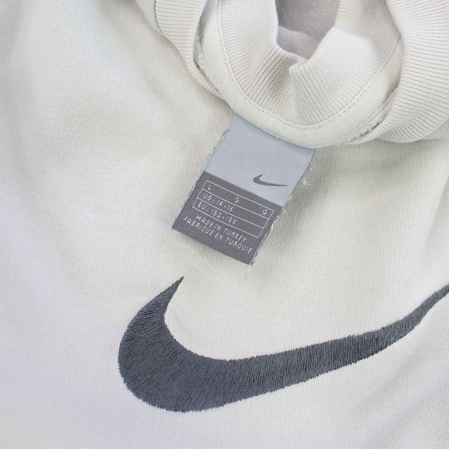 RARE Vintage 00s Nike Swoosh Sweatshirt Cream - (S)