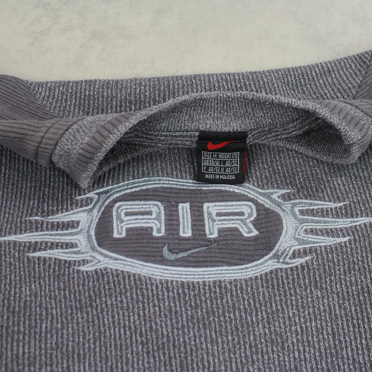 RARE Vintage 1990s Nike Air Sweatshirt Grey - (S)