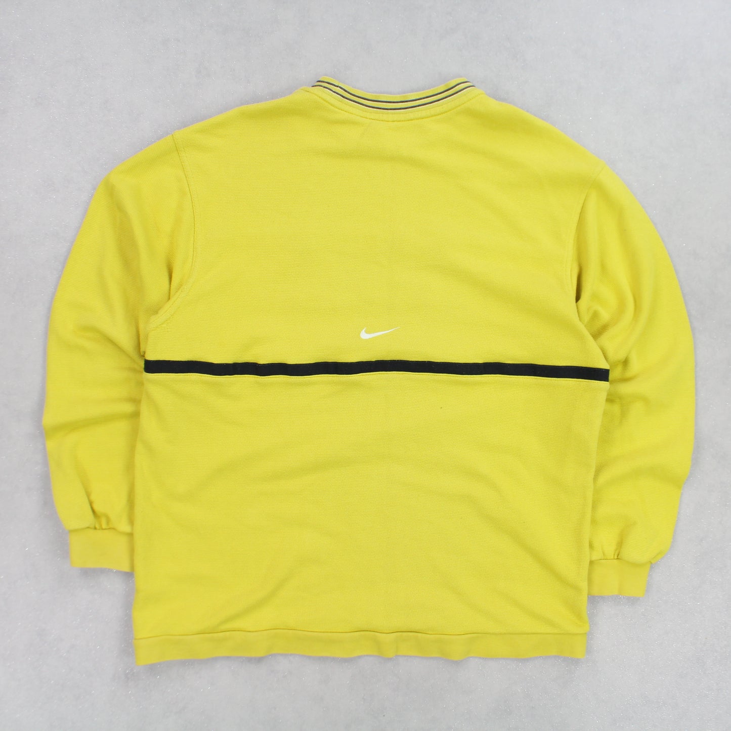 RARE Vintage 1990s Nike Spell Out Sweatshirt Yellow  - (M)