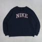 RARE Vintage 00s Nike Spell Out Sweatshirt Navy - (XL)