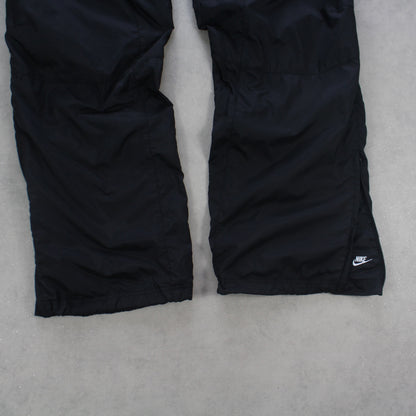 RARE 2000s Baggy Nike Trackpants Black - (L)