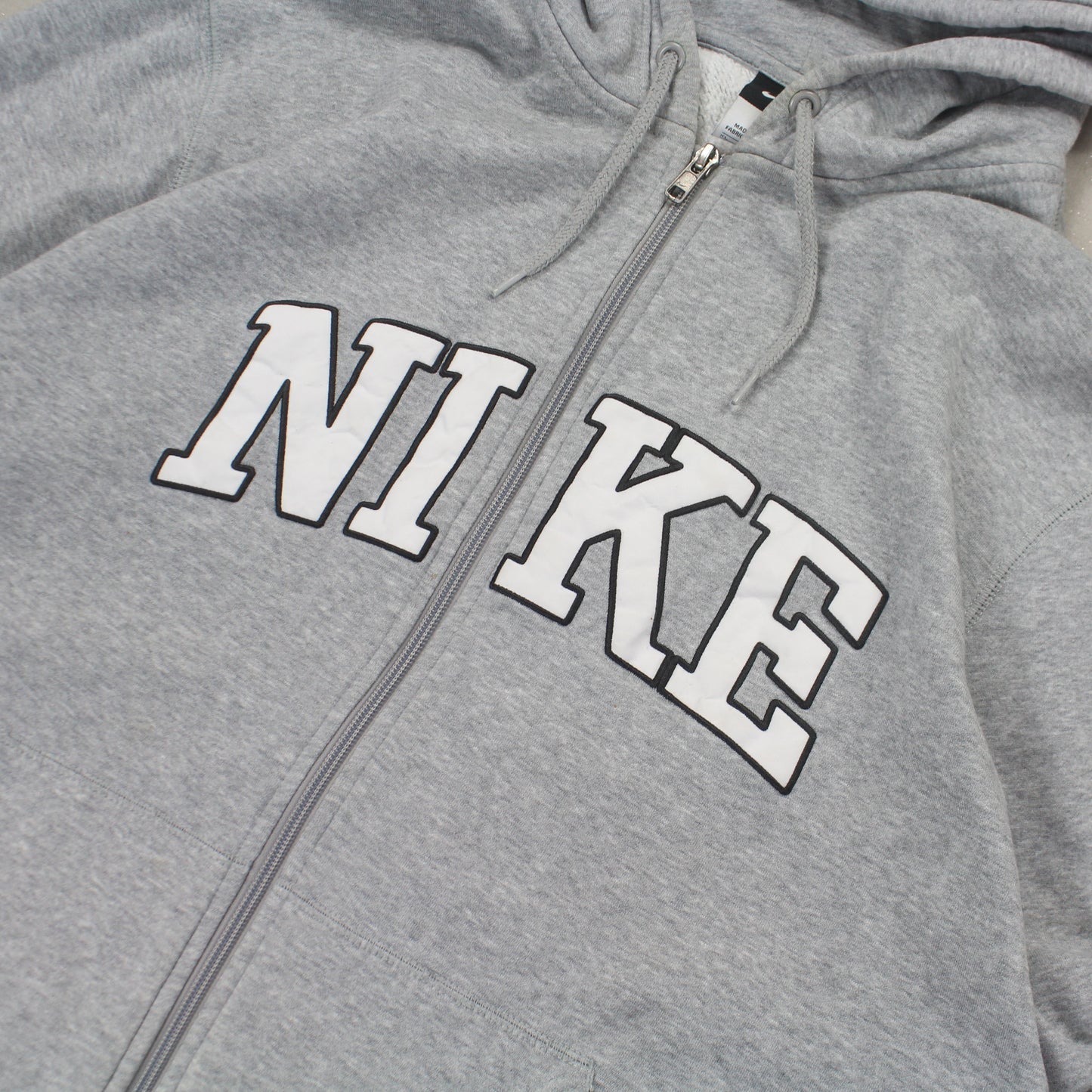 RARE 2000s Nike Zip Hoodie Grey - (L)
