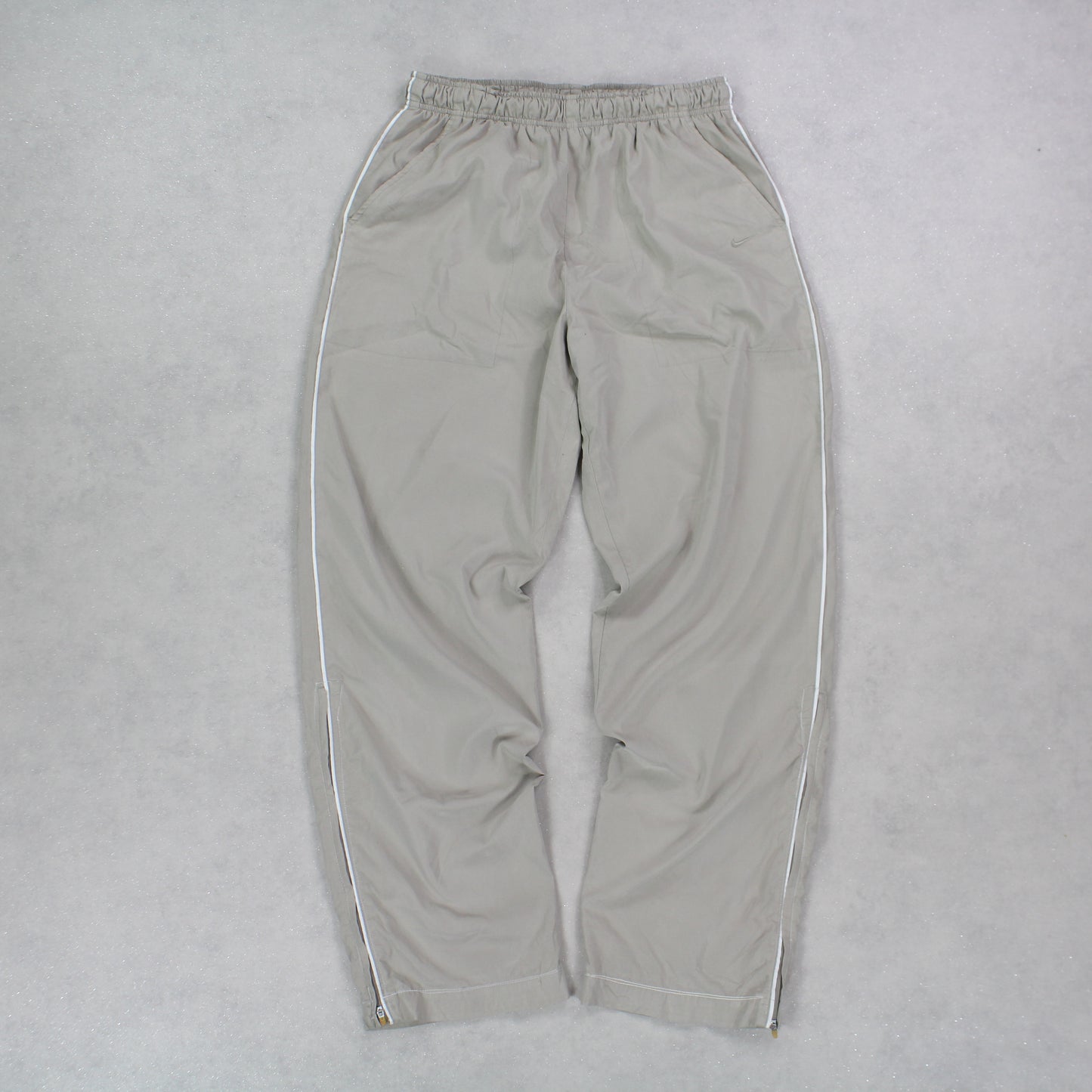 RARE 00s Nike Trackpants Beige - (S)