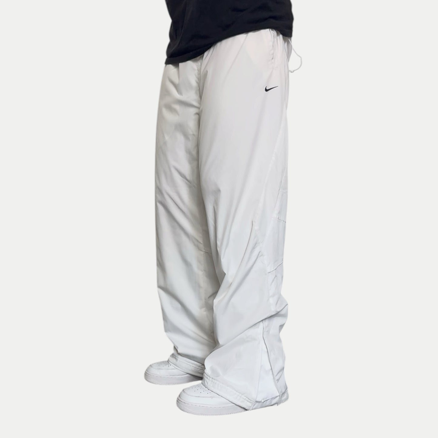 RARE 2000s Baggy Nike Trackpants White *PREMIUM* - (XL)