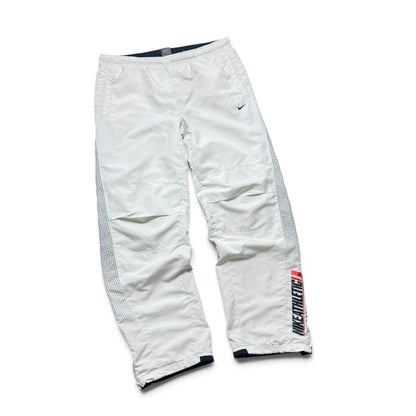 SUPER RARE 2000s Nike Trackpants White - (M)