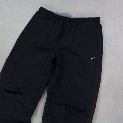 RARE 00s Baggy Nike Trackpants Black - (L)