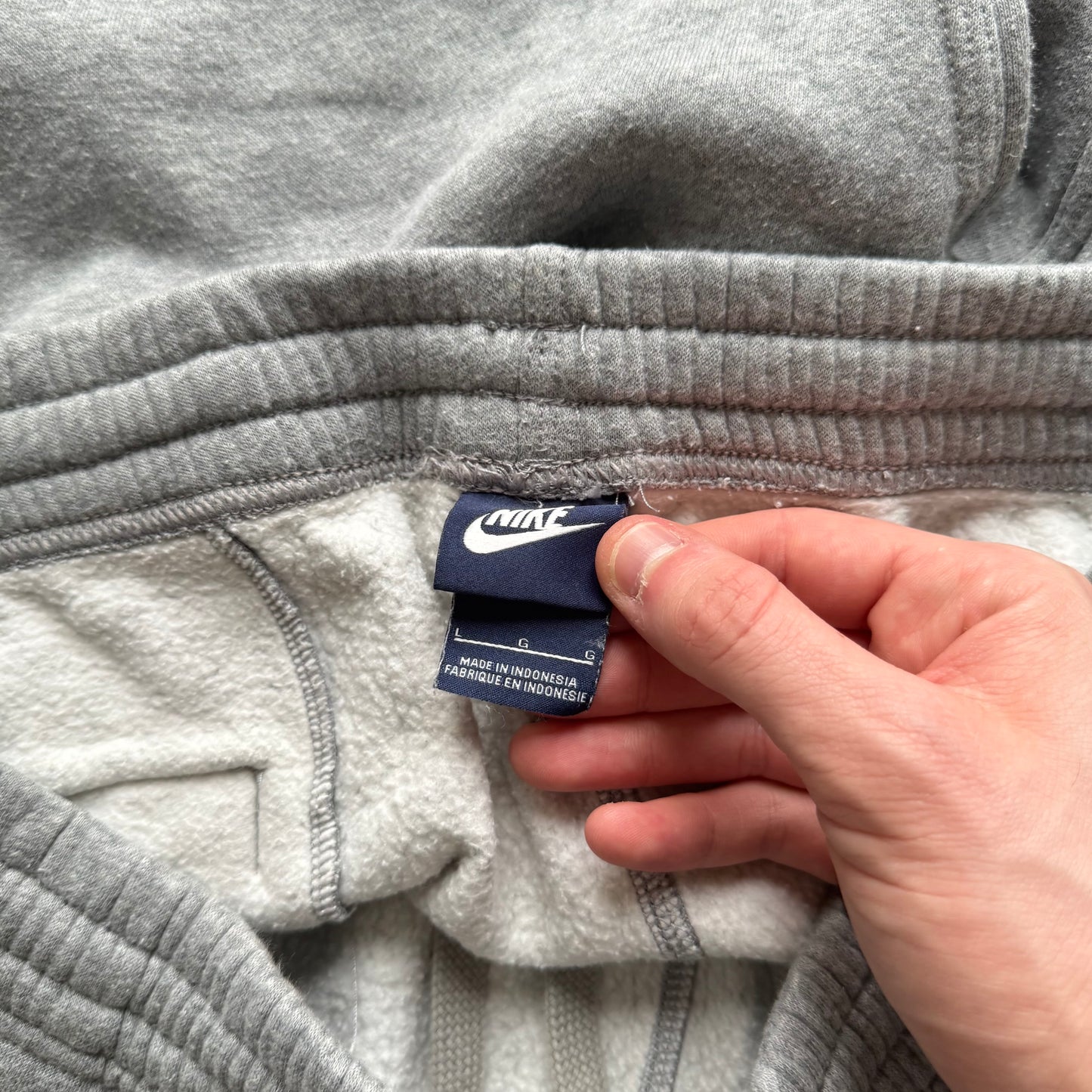 RARE 2000s Wide Leg Nike Joggers Grey - (L)