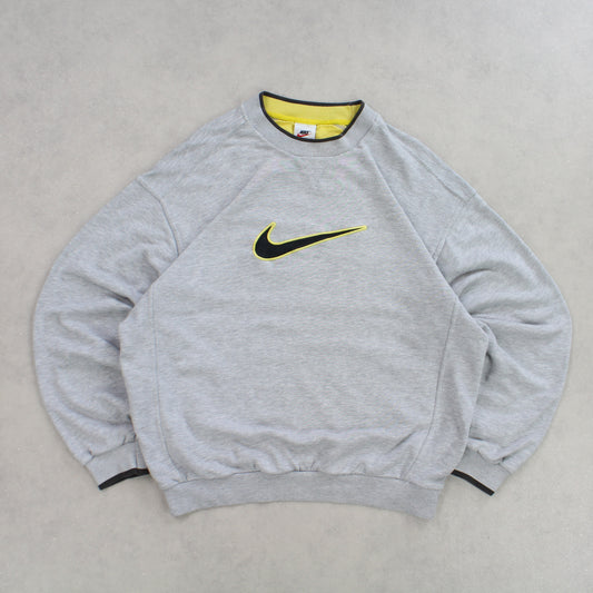 RARE 1990s Nike Sweatshirt Grey - (S)