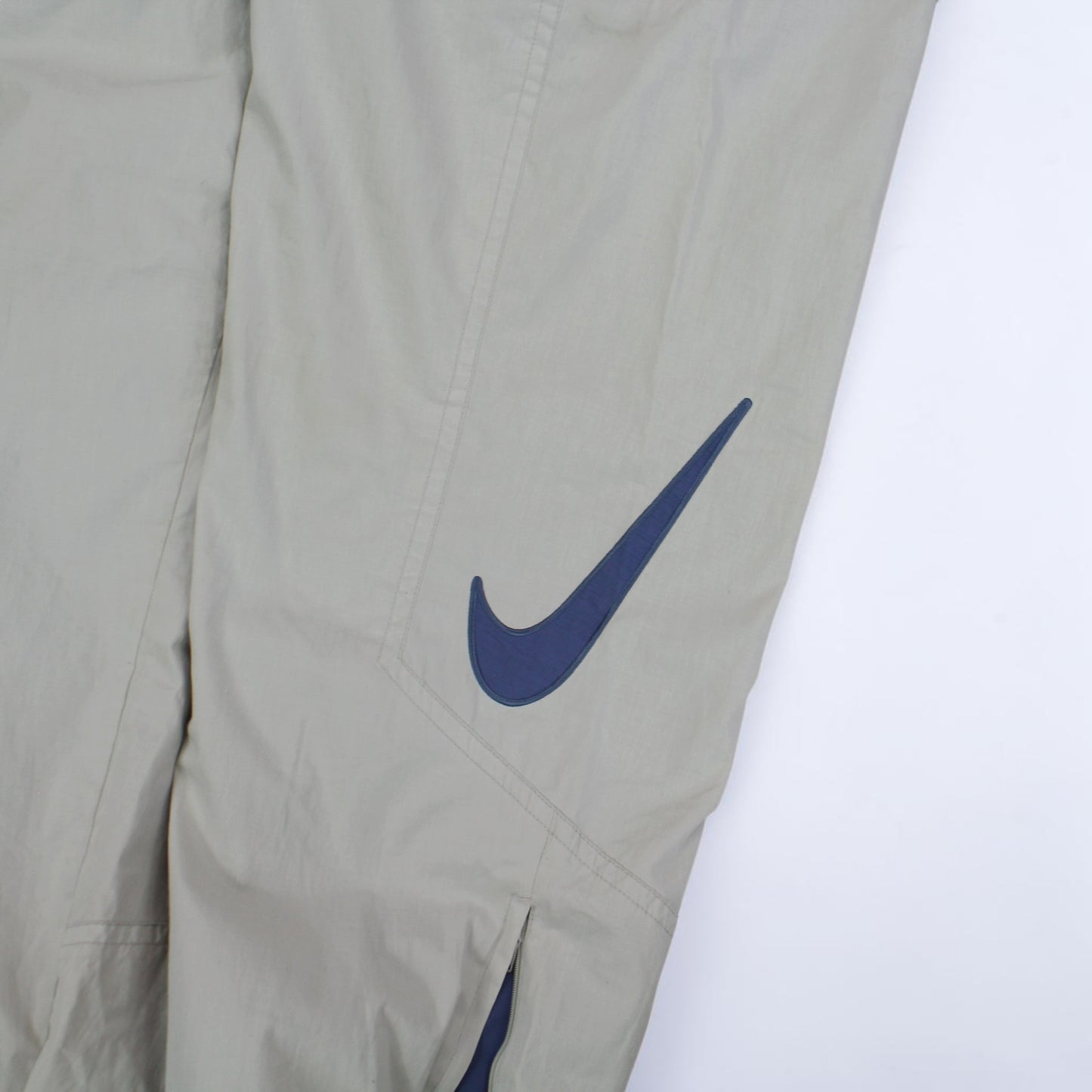 RARE 90s Nike Trackpants Cream - (XL)