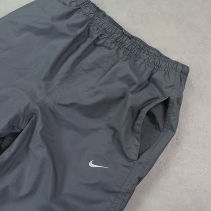 RARE 00s Baggy Nike Trackpants Grey - (S)