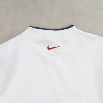 SUPER RARE Vintage 1990s Nike Sweatshirt White - (S)