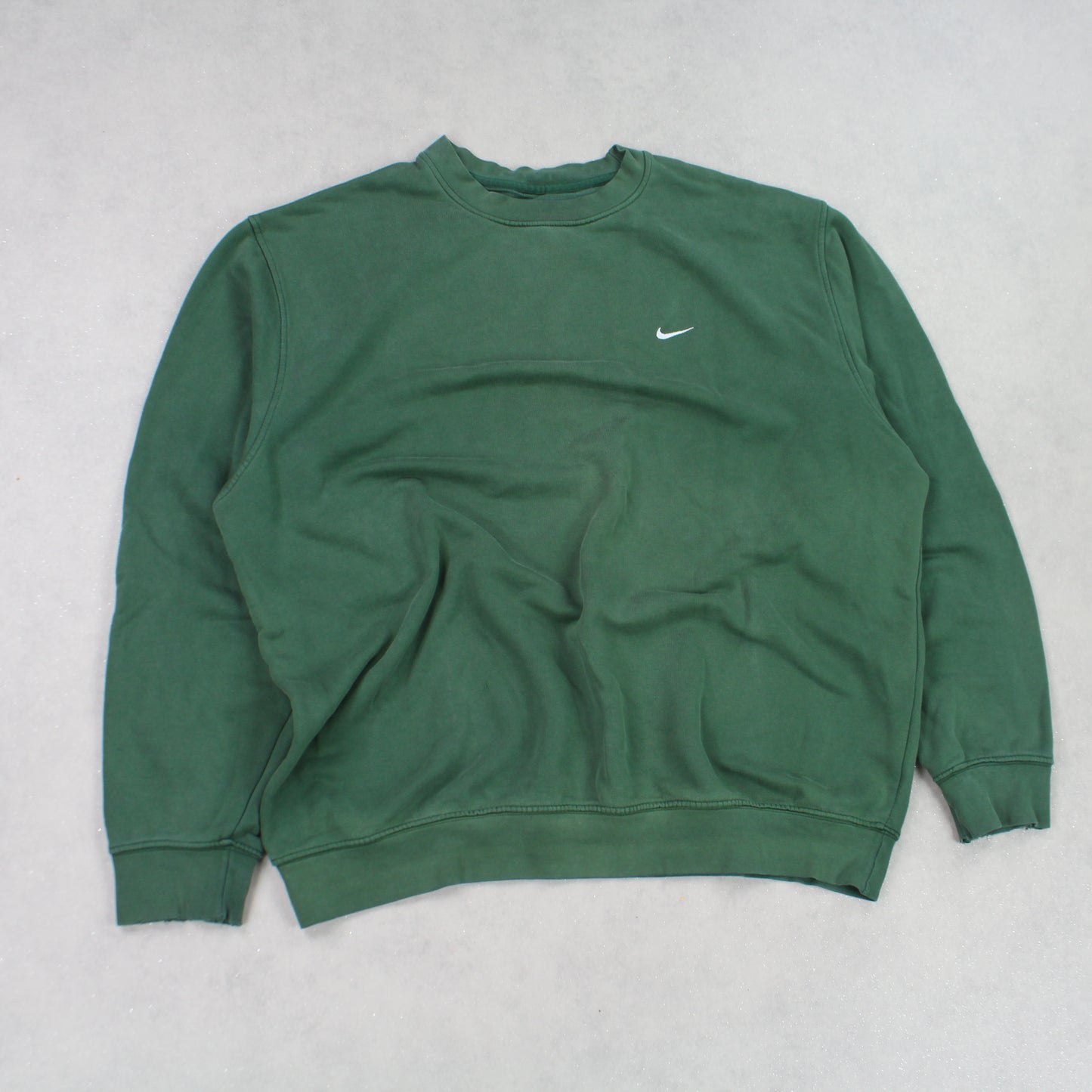 RARE Vintage 00s Nike Swoosh Sweatshirt Green - (XL)