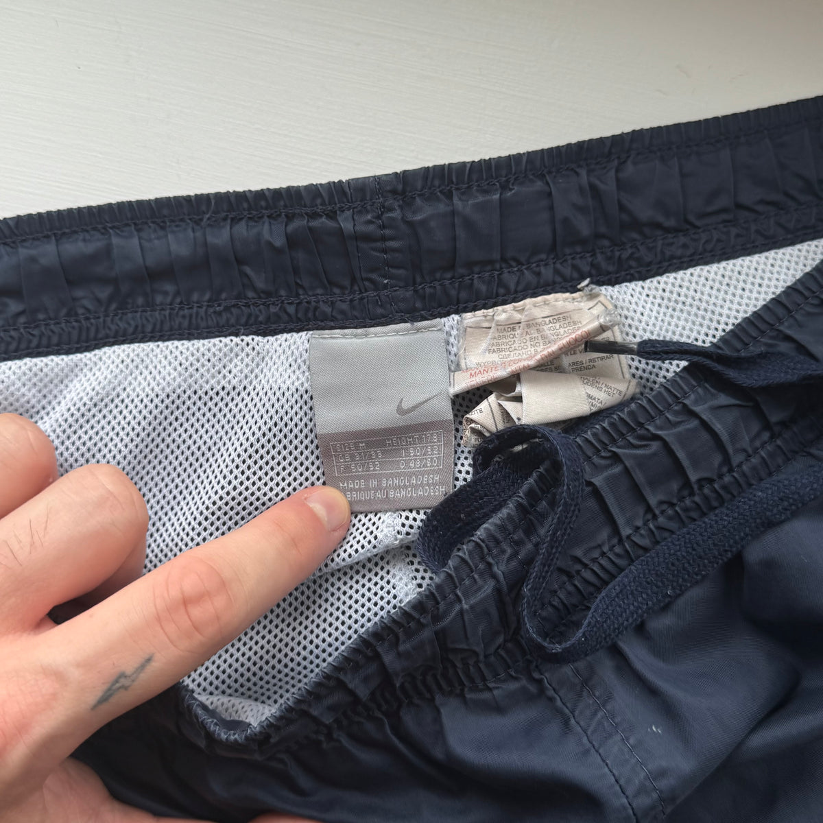 SUPER RARE 2000s Baggy Nike Trackpants Navy - (M)