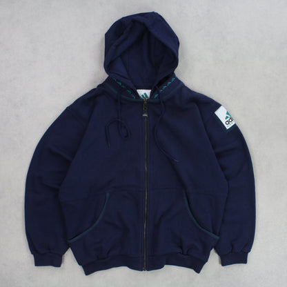 SUPER RARE Vintage 1990s Adidas EQT Hoodie Navy - (M)