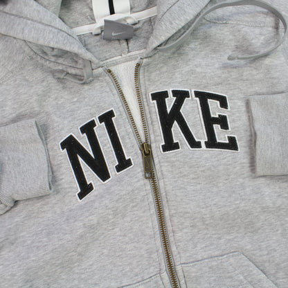 RARE 00s Nike Zip Up Hoodie Grey - (S)