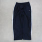 RARE 00s Nike Baggy Trackpants Navy - (L)