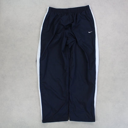 RARE 00s Nike Baggy Trackpants Navy - (L)