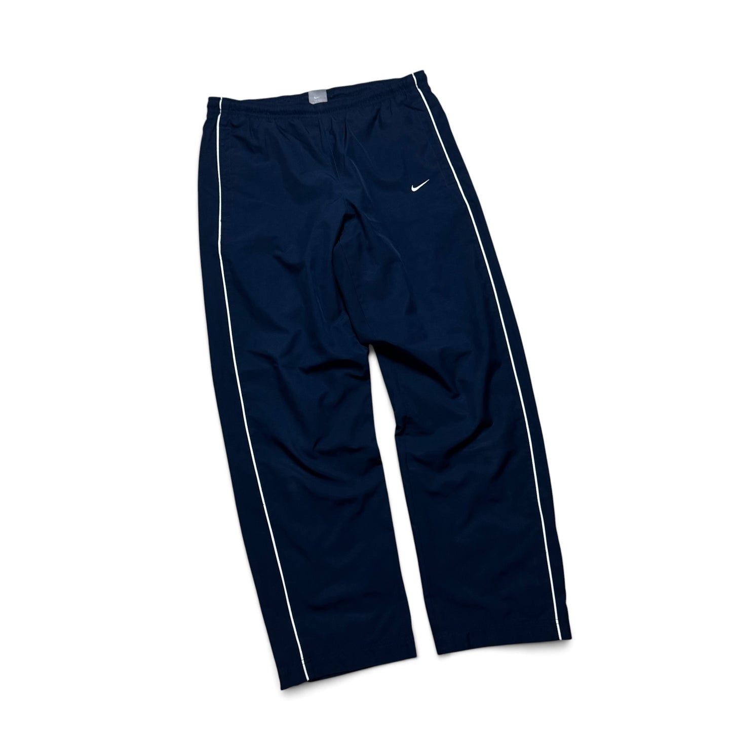 Pantalon de survêtement Nike ample bleu marine des années 2000 RARE - (S)