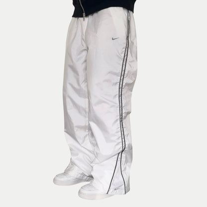 SUPER RARE 2000s Baggy Nike Trackpants White *PREMIUM* - (XL)
