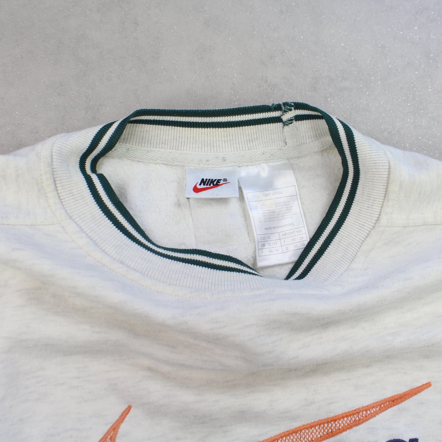SUPER RARE Vintage 00s Nike INC Sweatshirt Cream - (XL)