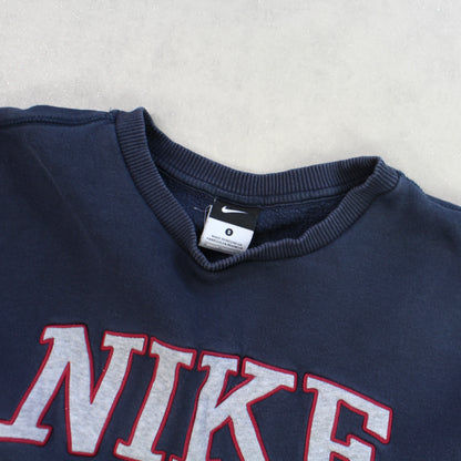 RARE Vintage 00s Nike Spell Out Sweatshirt Navy - (S)