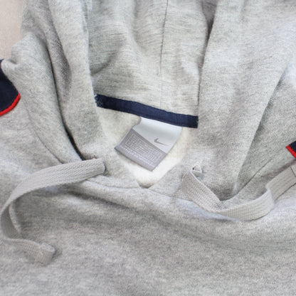 RARE Vintage 00s Nike Spell Out Hoodie Grey - (M)