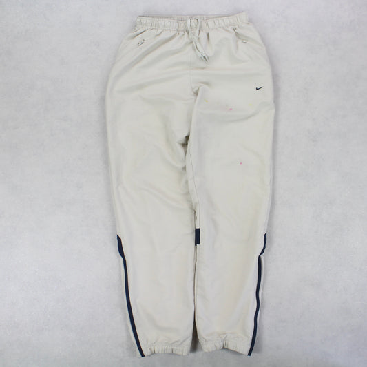 RARE Vintage 00s Nike Trackpants Cream - (S)