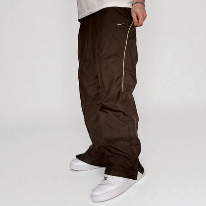 SUPER RARE 2000s Nike Trackpants Brown - (M)