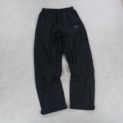 RARE 00s Baggy Nike Trackpants Black - (S)