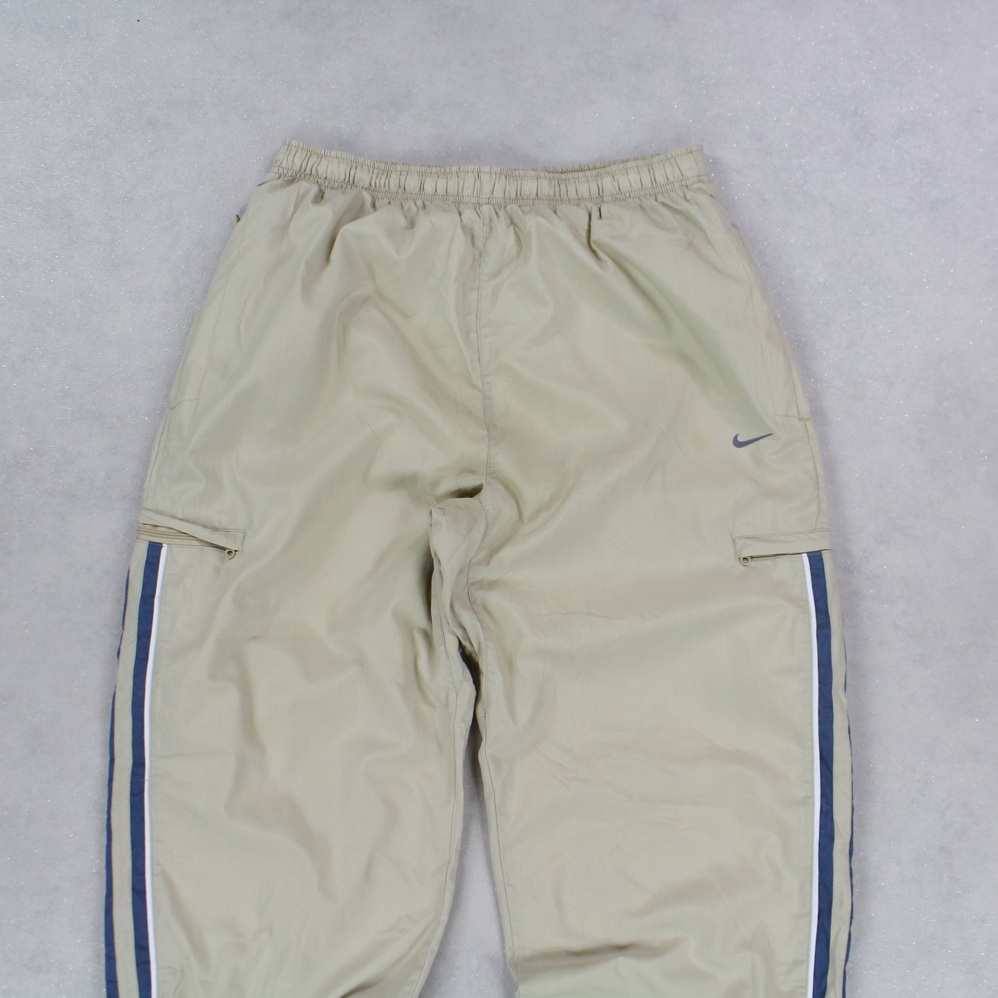 SUPER RARE 00s Baggy Nike Trackpants Cream - (M)