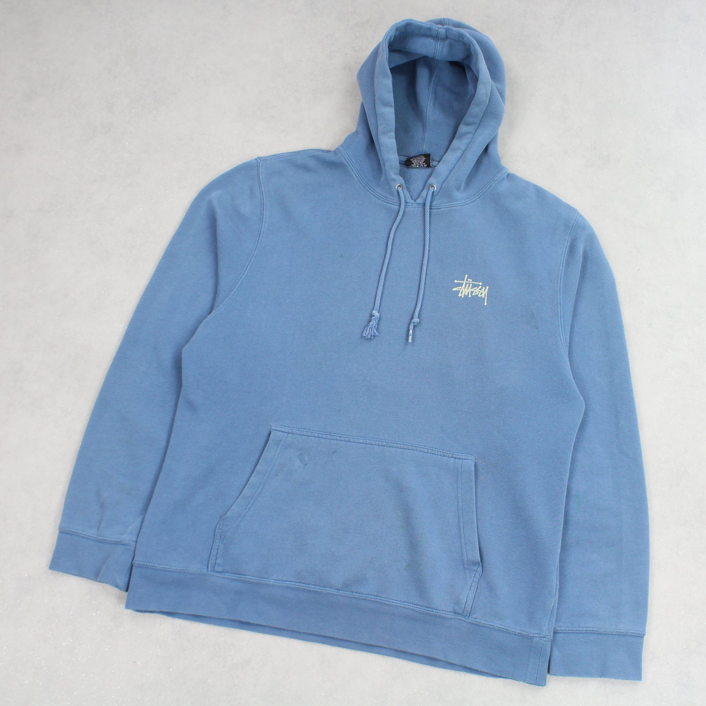 RARE Blue Stüssy Spell Out Hoodie - (M)