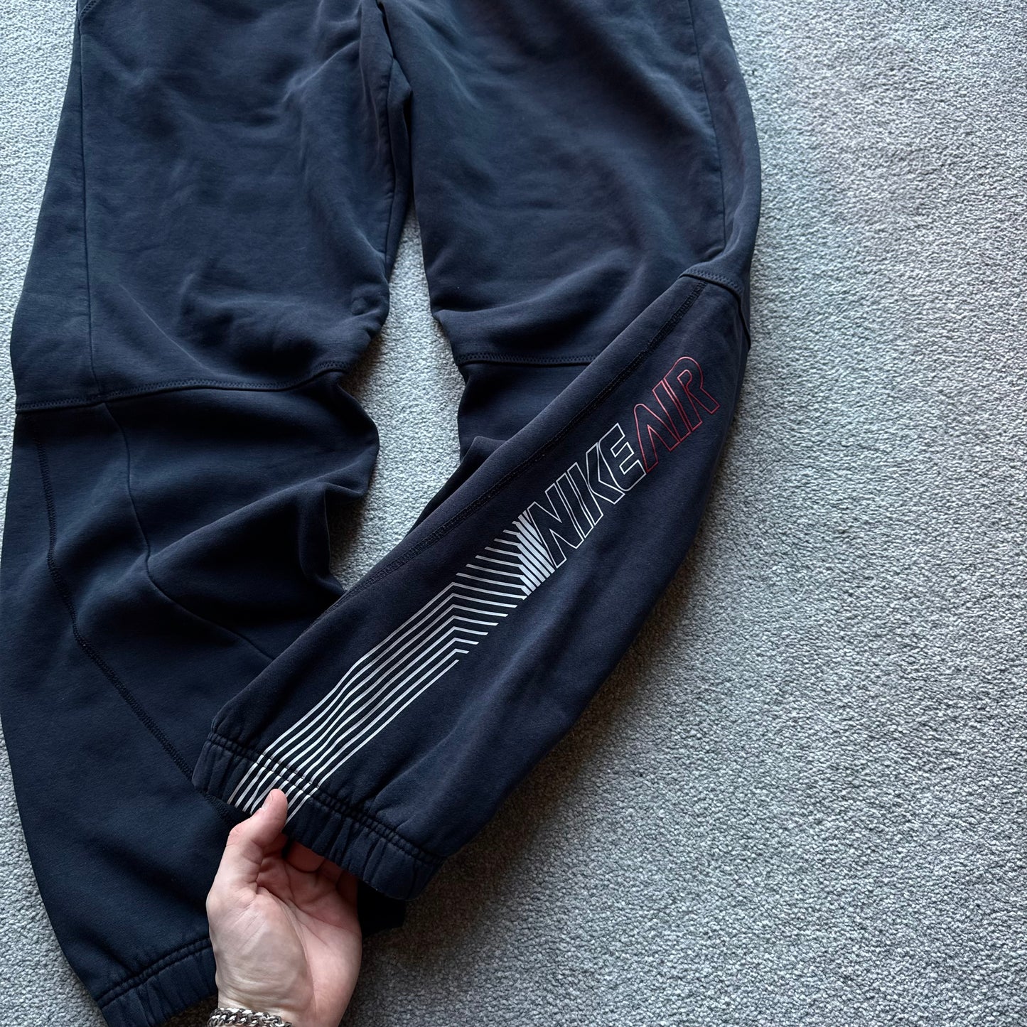 RARE 2000s Nike Airmax Joggers Black - (L)