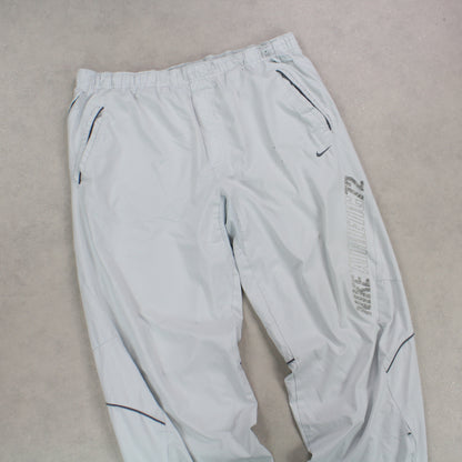 RARE 00s Nike Baggy Trackpants White - (XL)