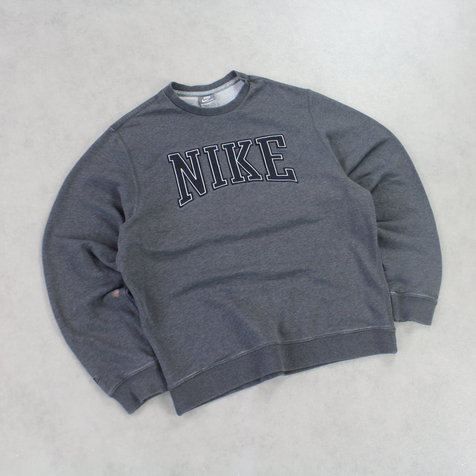 00'S Nike One Point Logo Sweatshirt Trainer Men's L size cotton gray type Vintage Second Hand