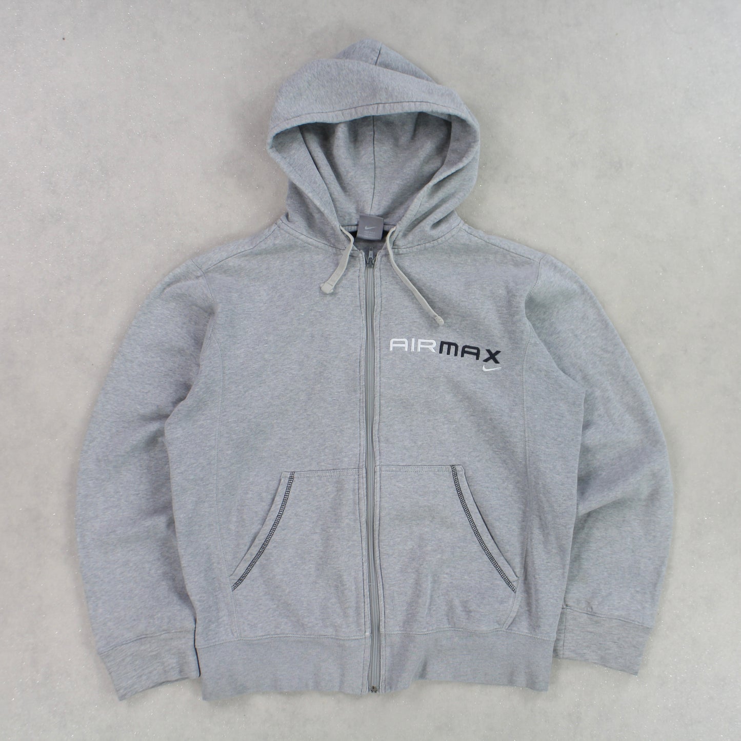 SUPER RARE 00s Nike Air Max Hoodie Grey - (S)