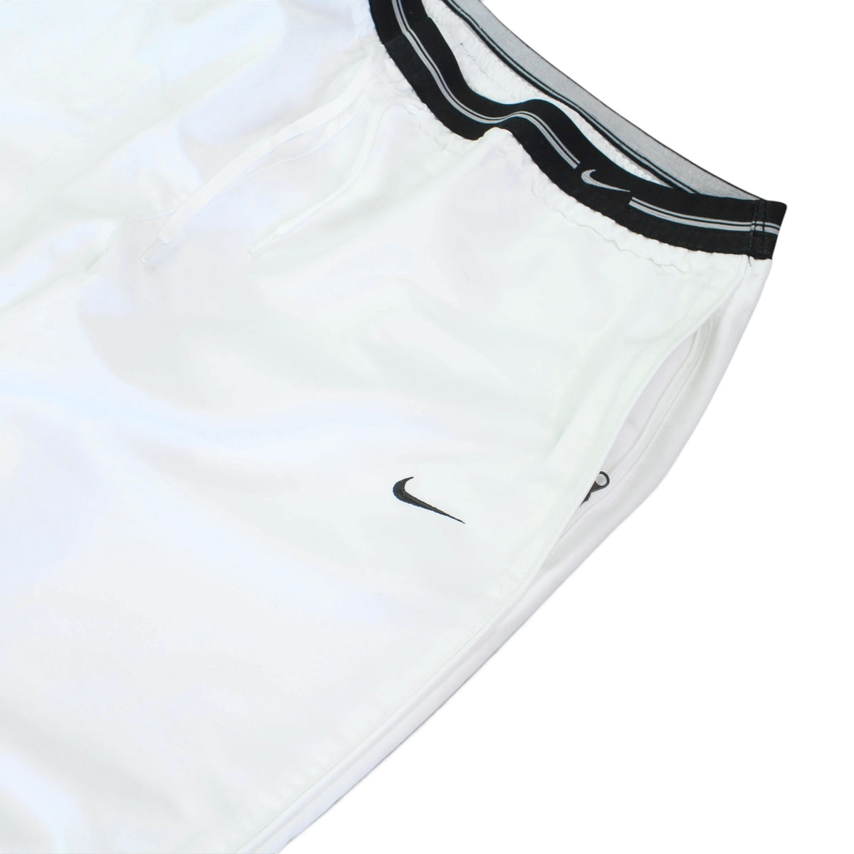 RARE 2000s Baggy Nike Trackpants White - (XL)