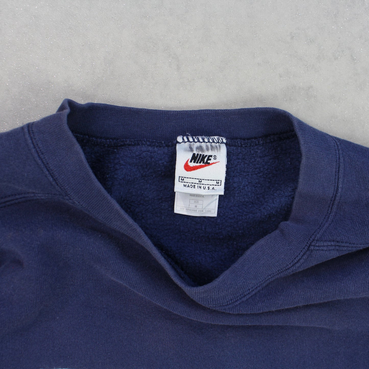 SUPER RARE 90s Nike Sweatshirt Navy - (M)