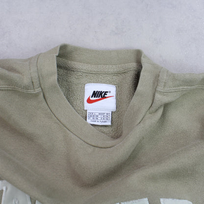 RARE Vintage 1990s Nike Spell Out Sweatshirt Khaki - (M)