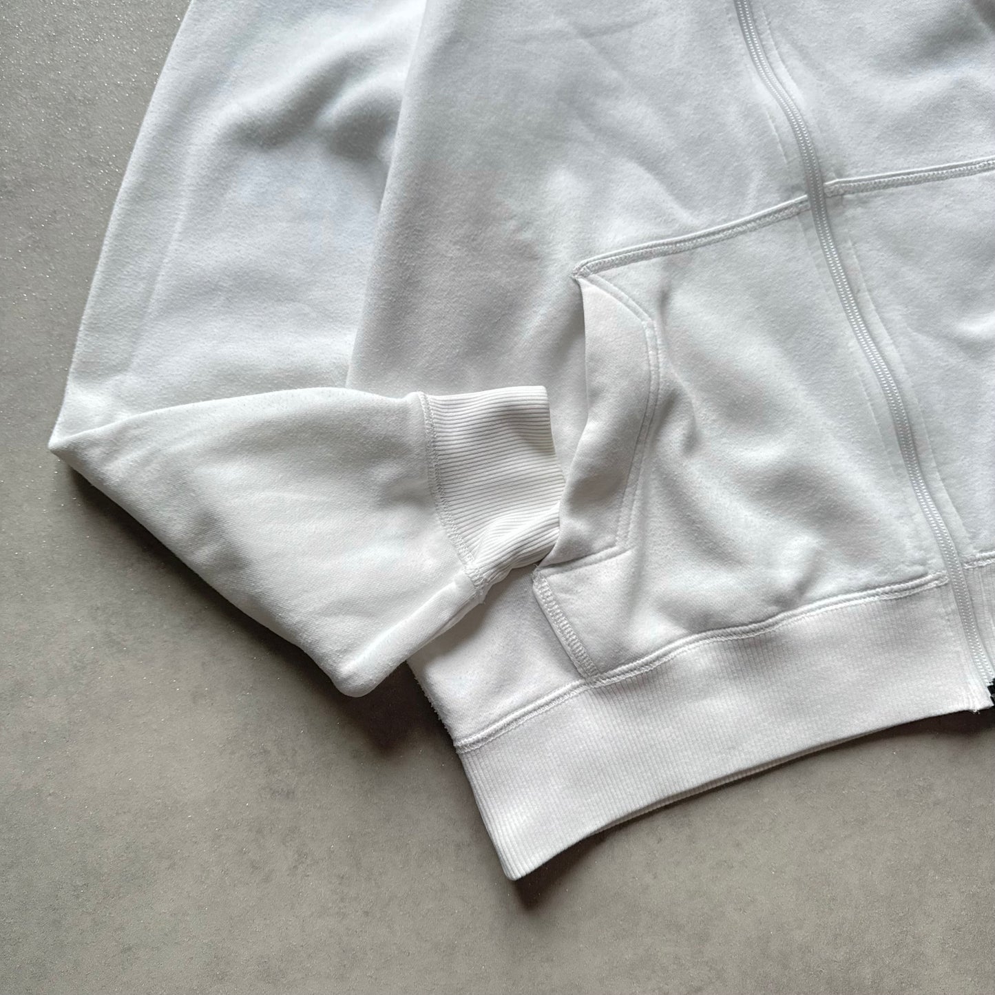 RARE 2000s Nike Zip Hoodie White - (L)