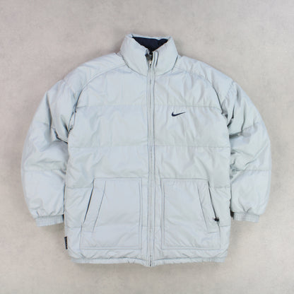 SUPER RARE 90s Nike Puffer Jacket Grey - (M)