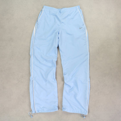 SUPER RARE 2000s Nike Trackpants Blue - (S)