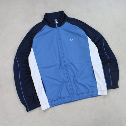 RARE 00s Nike Track Jacket Blue - (M)