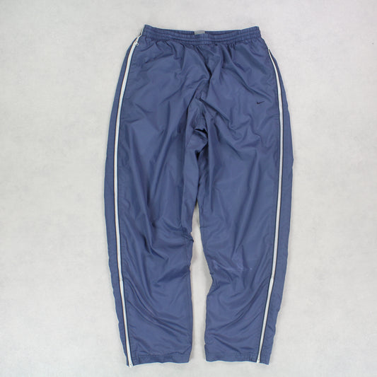 RARE 00s Baggy Nike Trackpants Blue - (L)